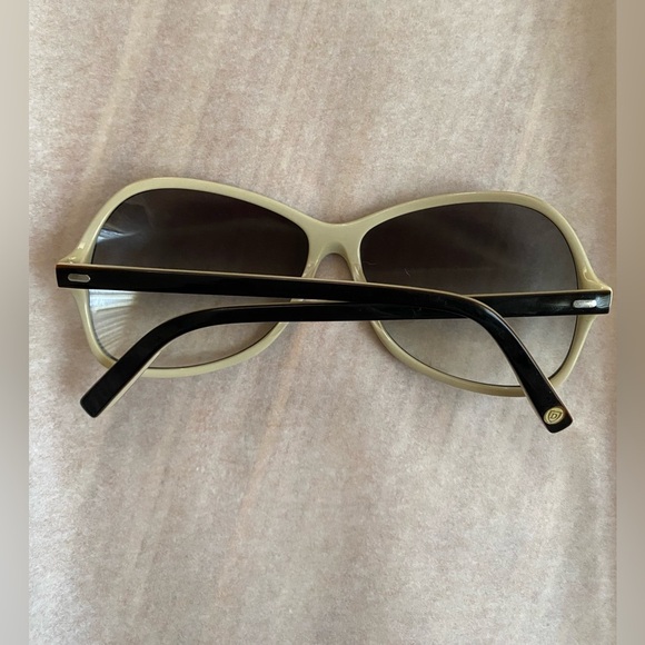 Dita Lotus Oversized Gradient Sunglasses Black Ivory Made in Japan - Picture 2 of 8